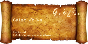 Gaisz Éva névjegykártya